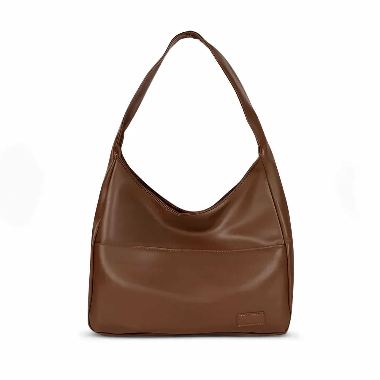 AGATHA – Grand sac à main tendance en cuir marron, élégant et spacieux, idéal pour le quotidien chic et organisé.