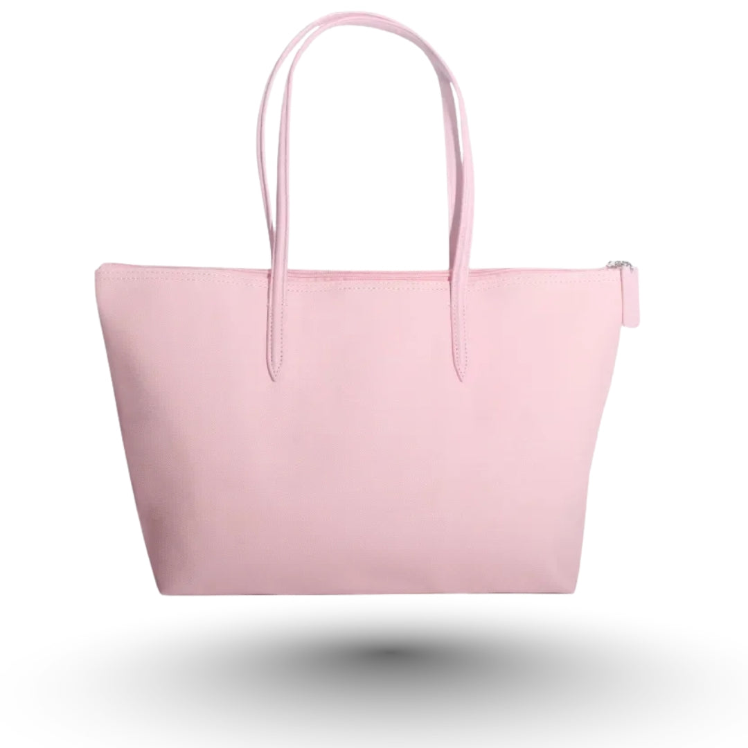 CELIA – Grand sac à main de cours avec anse en cuir rose, élégant et robuste.