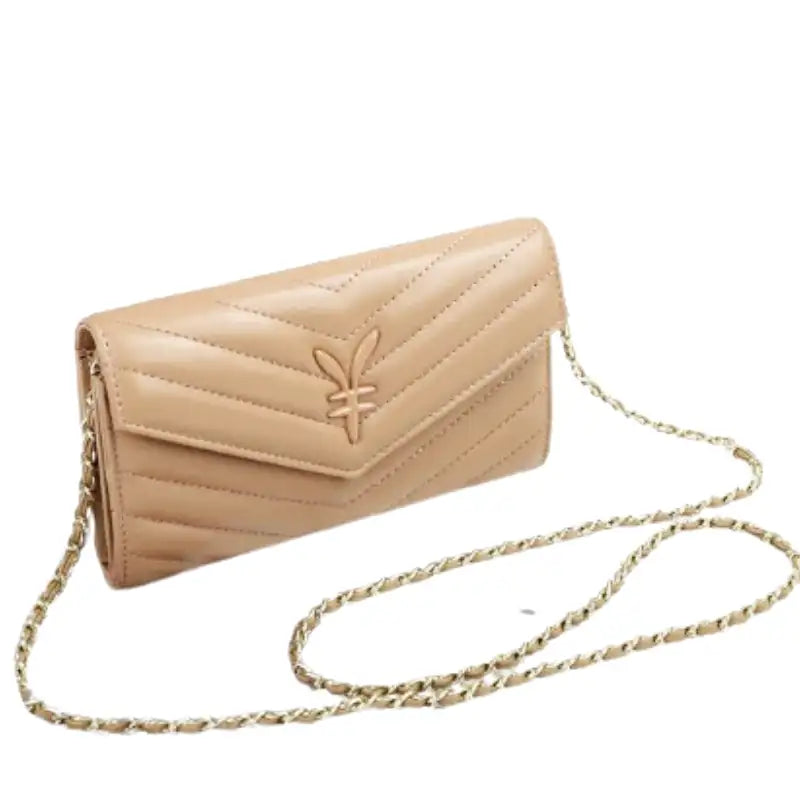 Petit sac à main pochette beige en cuir souple CHOU, élégant, compact et pratique, parfait pour transporter téléphone, clés et porte-cartes avec style