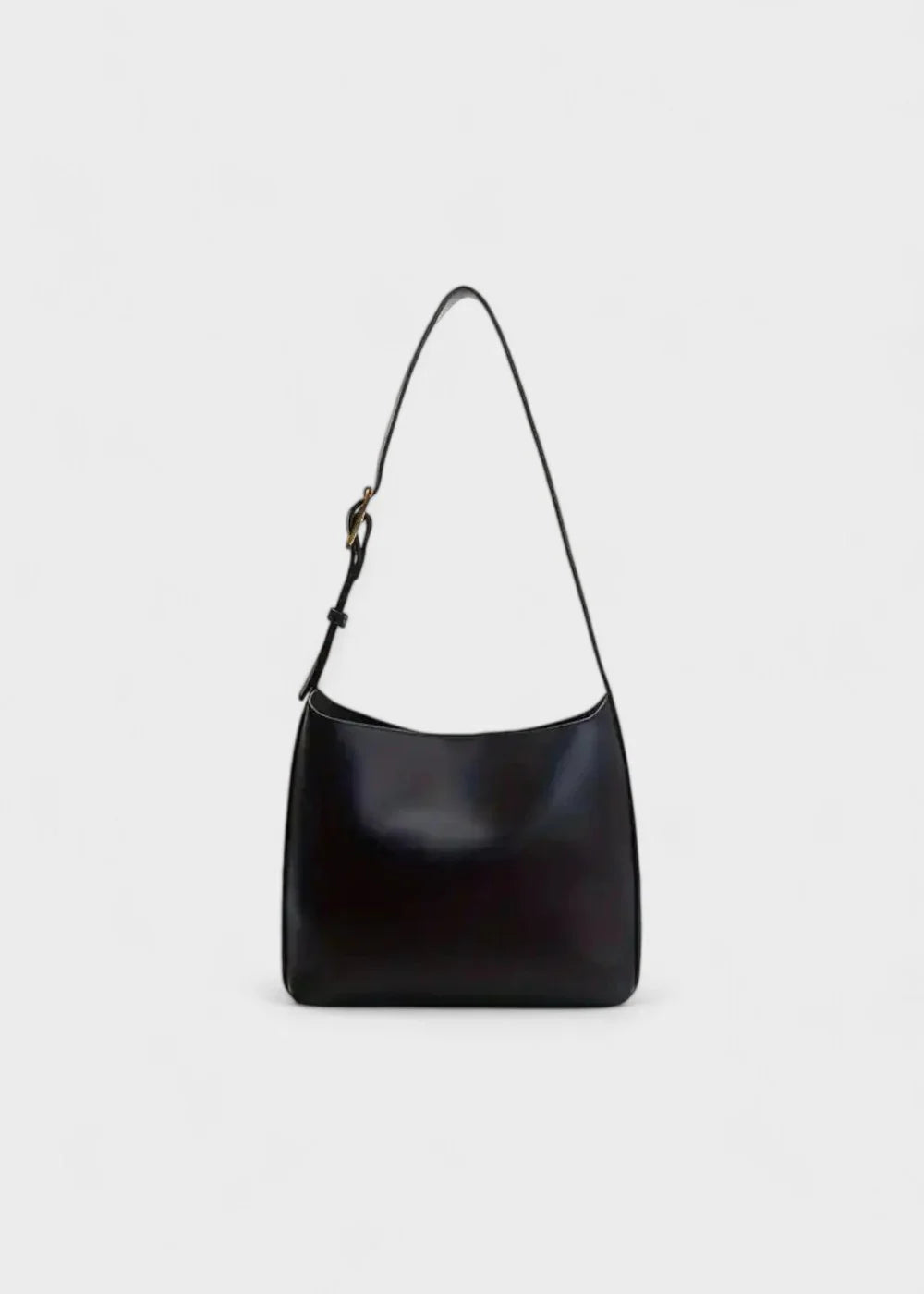 CLARISSE grand sac à main cabas en cuir noir avec bandoulière chic et fonctionnelle