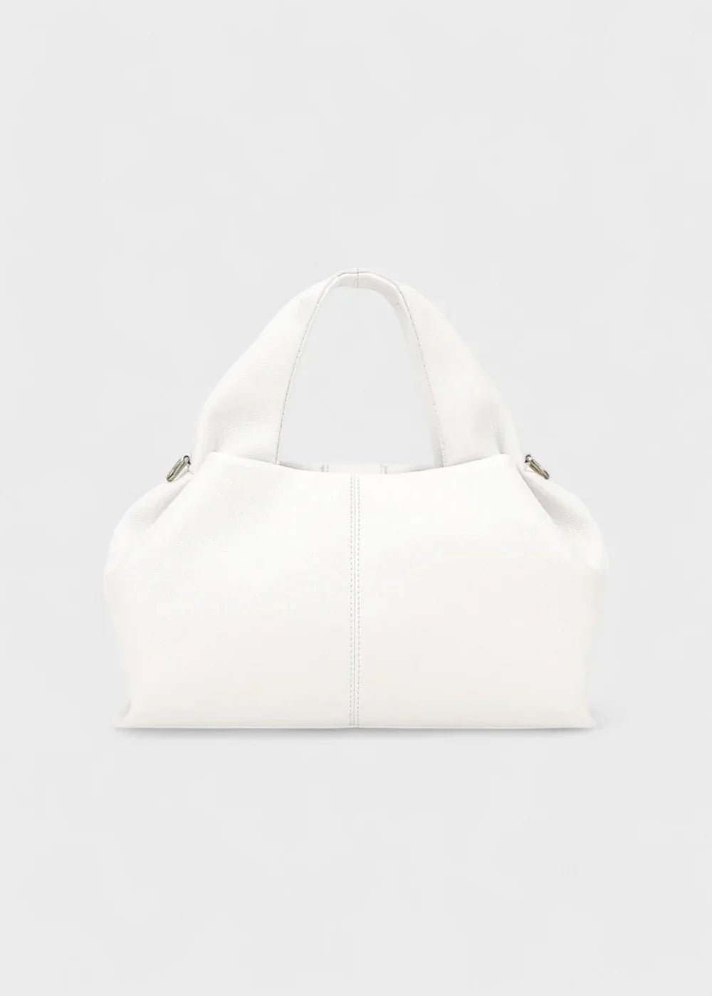 DINA sac à main bandoulière en cuir blanc souple élégant et pratique pour femme moderne