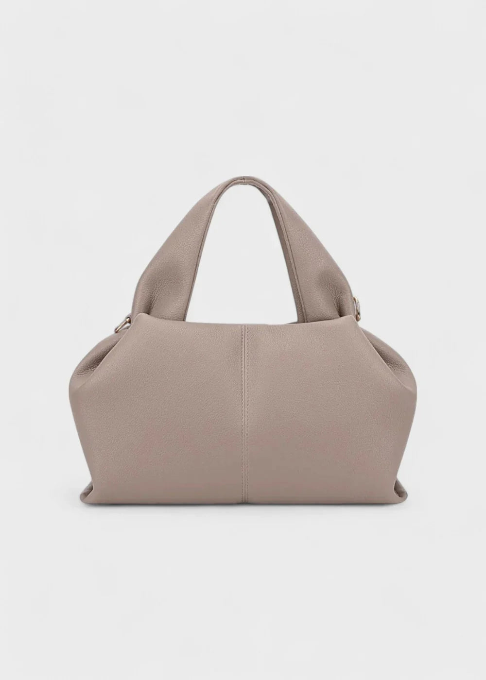 DINA sac à main bandoulière en cuir greige souple élégant et pratique pour femme moderne