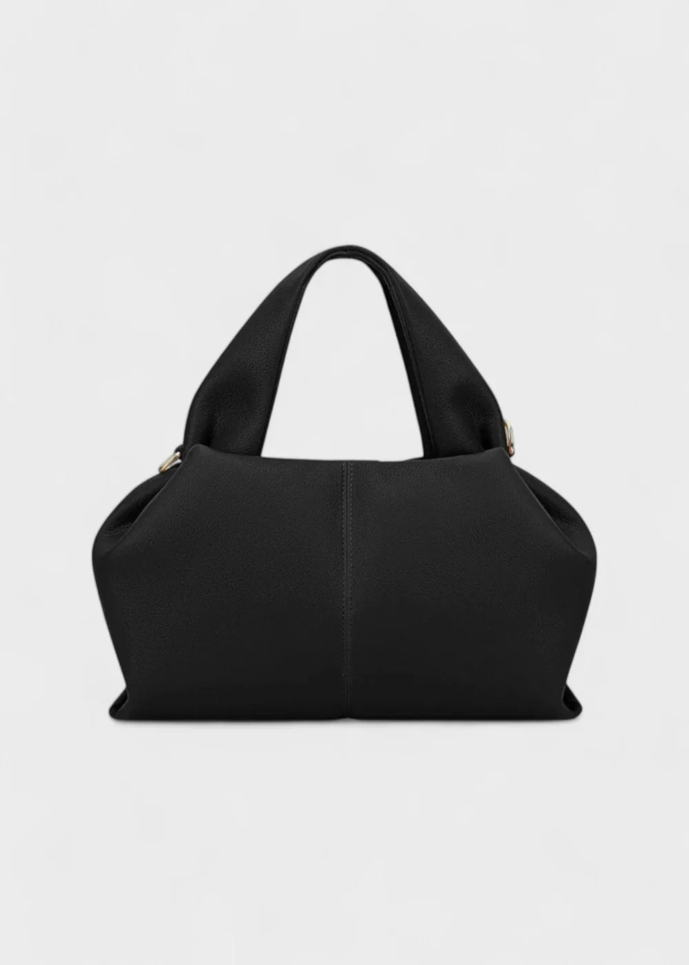 DINA sac à main bandoulière en cuir noir souple élégant et pratique pour femme moderne