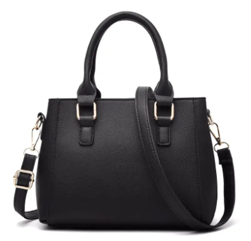 sac ELLA sac à main bandoulière chic cuir noir élégant femme, format compact avec poches pratiques et bandoulière réglable pour un style moderne