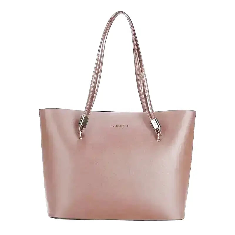 EMELINA - Grand Sac à Main Cabas en Cuir Souple marron pour Femme