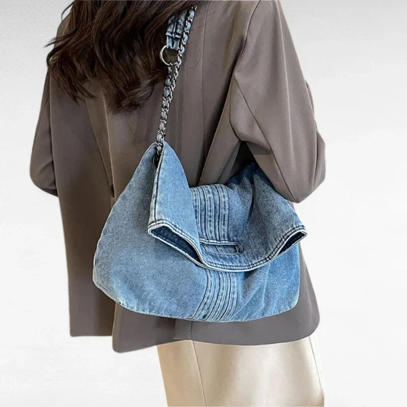 GINA - Sac à main bandoulière en jean, pratique et élégant, parfait pour un style décontracté au quotidien