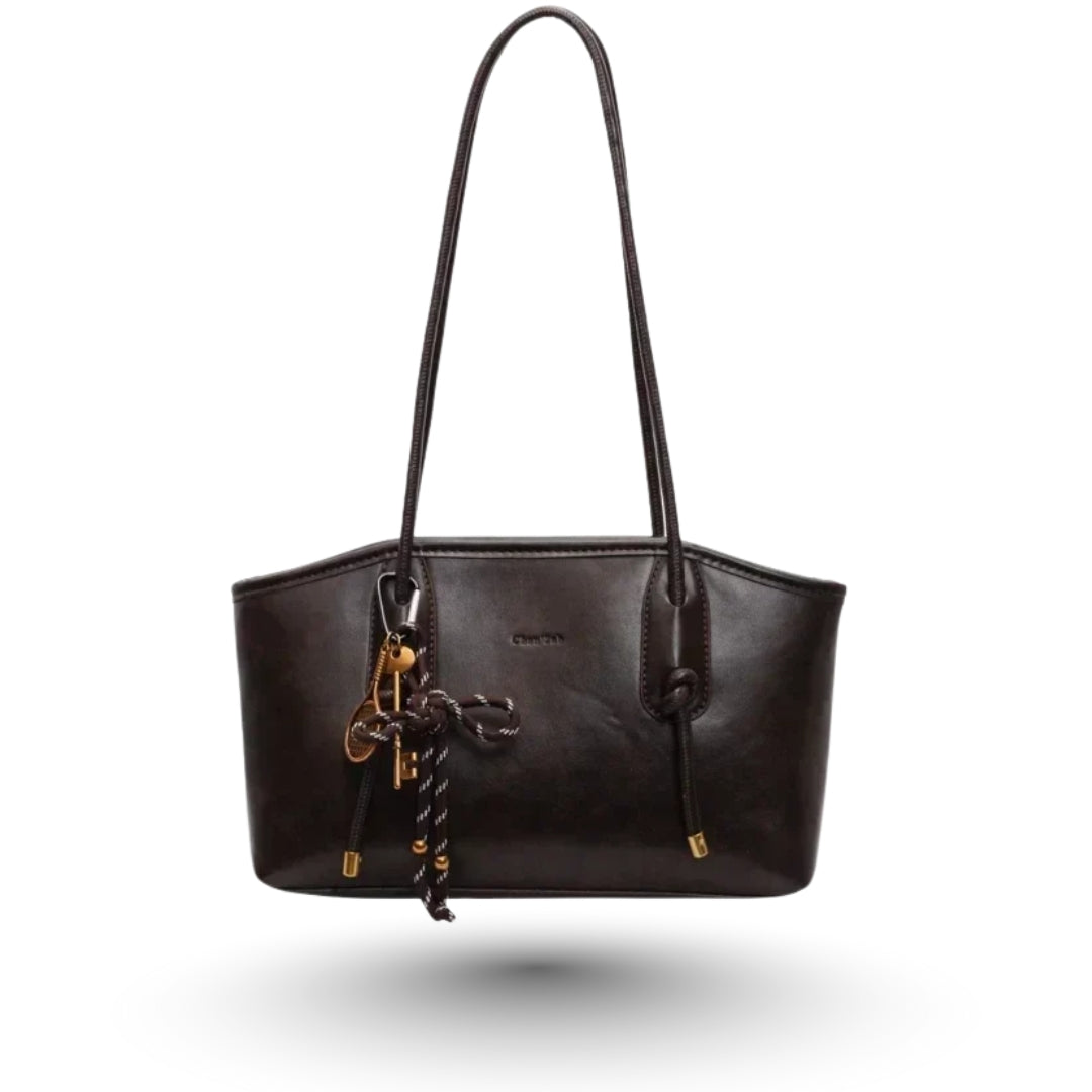 JISU – Sac cuir vintage café, spacieux et raffiné, parfait pour le quotidien.