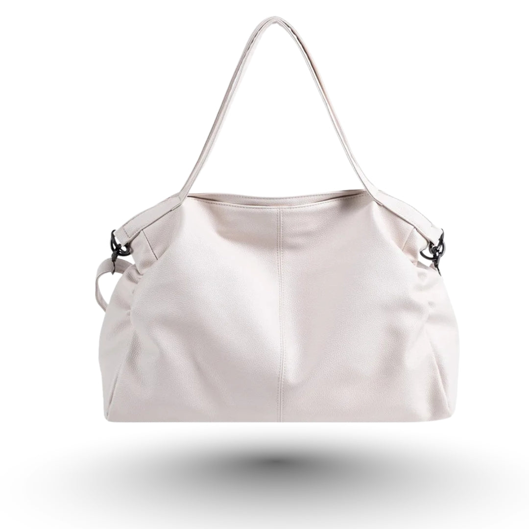 LEA – Sac à main de cours en cuir souple blanc, élégant et fonctionnel.