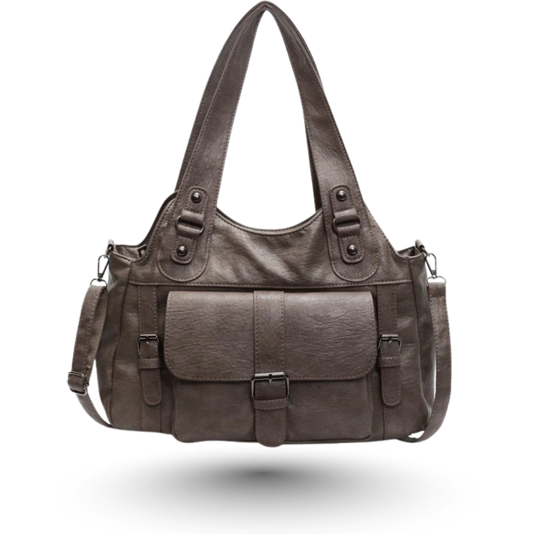 LOLA – Sac vintage gris élégant, spacieux et fonctionnel au quotidien.