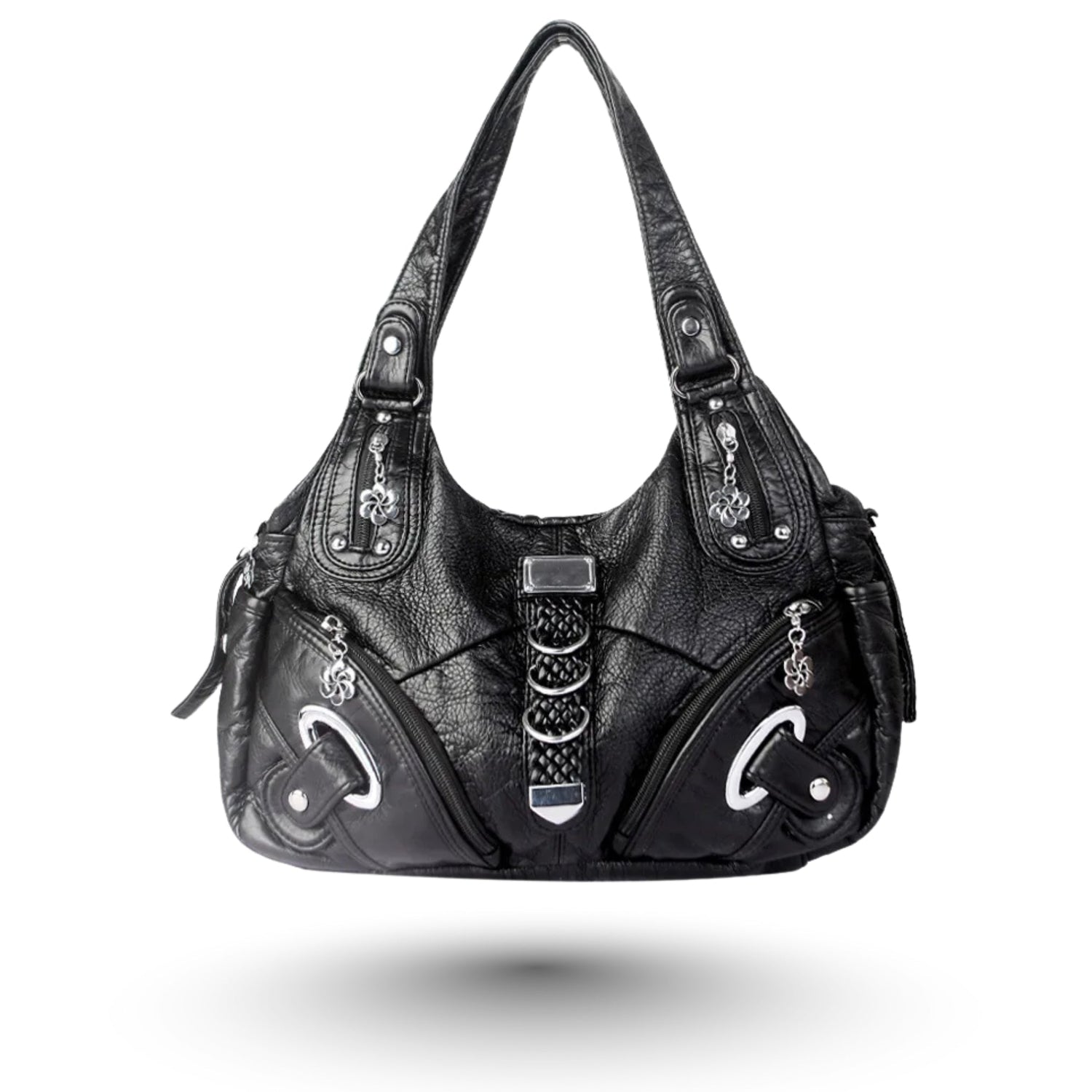 LORIE – Sac multipoche noir, élégant et pratique pour organisation et style.