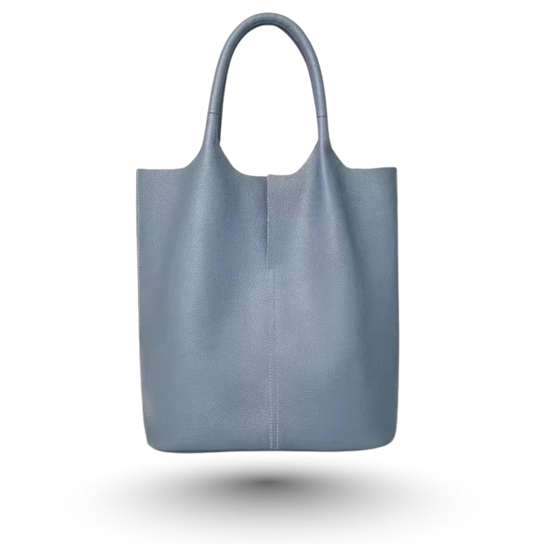 MIA – Sac tote bag bleu élégant et spacieux, idéal pour ordinateur, cahiers et vie active.