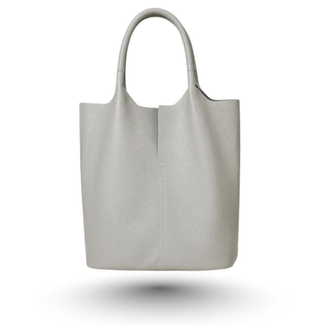 MIA – Sac tote bag gris élégant et spacieux, idéal pour ordinateur, cahiers et vie active.