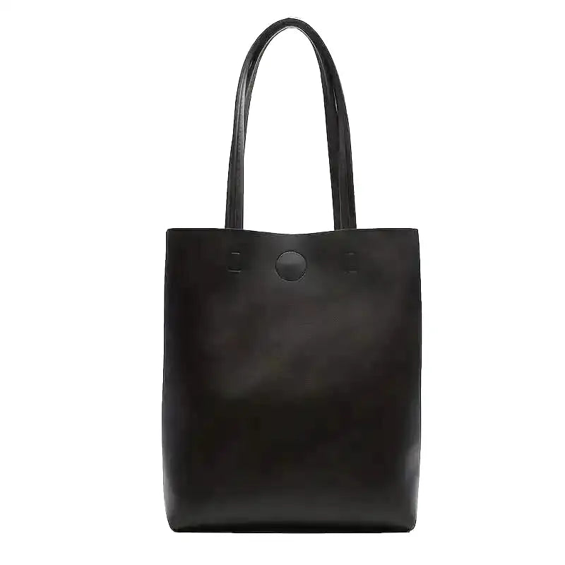 noemie sac a main cabas en cuir souple noir