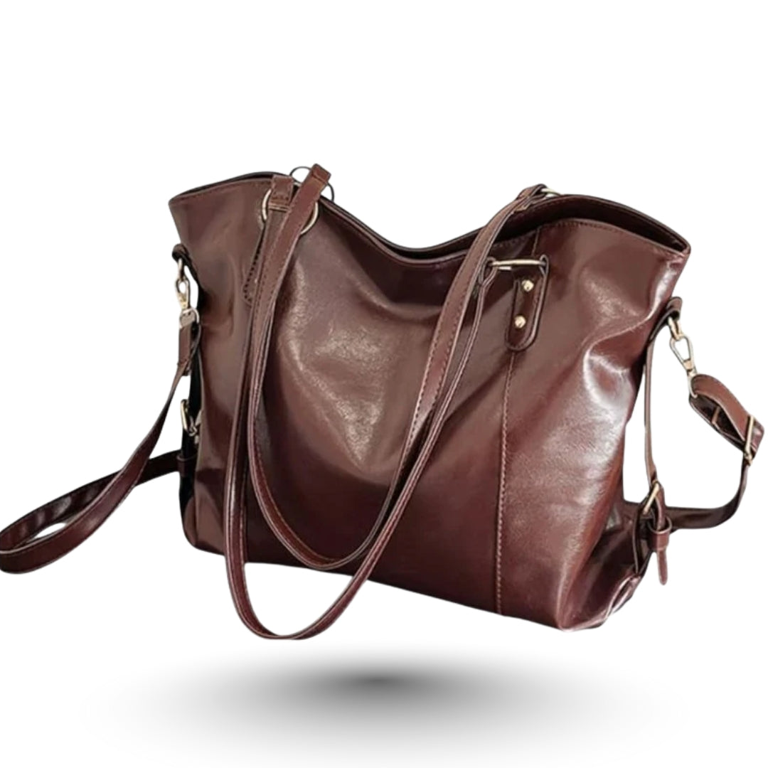 ROSE – Grand sac à main de cours élégant café raffiné et spacieux, parfait pour cahiers et ordinateur.