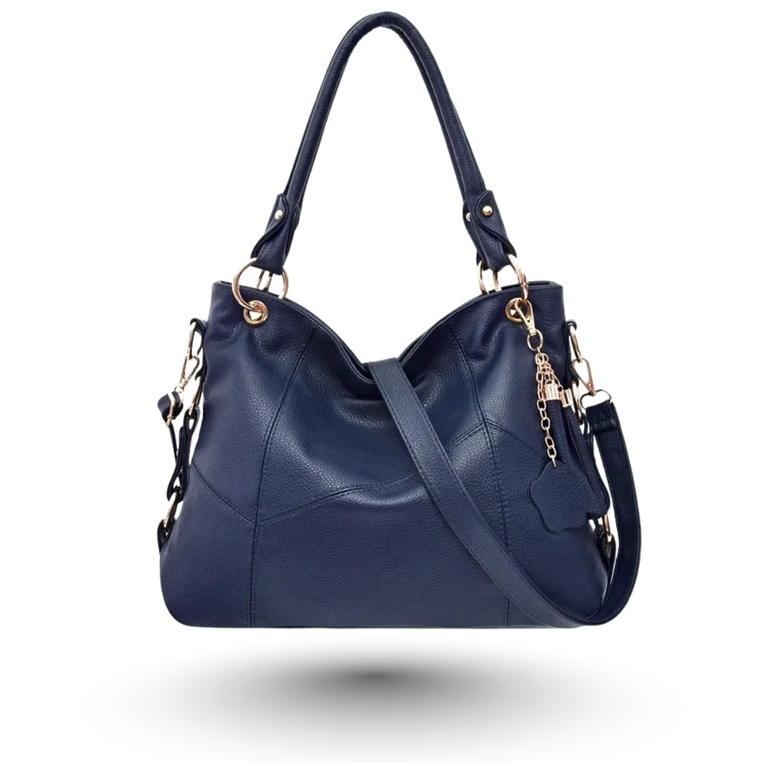 SARA – Sac bandoulière bleu tendance, élégant et pratique pour cours et travail.