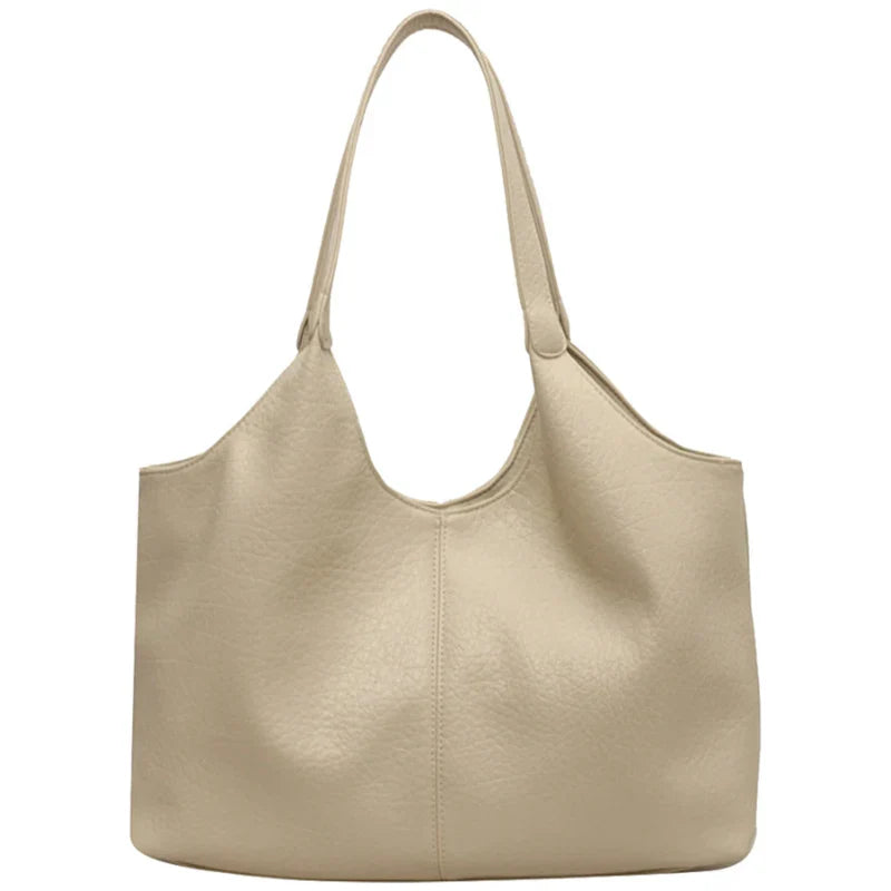 VYA grand sac à main vintage en cuir solide blanc chic et style intemporel